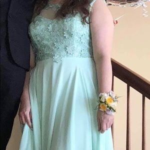Aqua blue prom dress